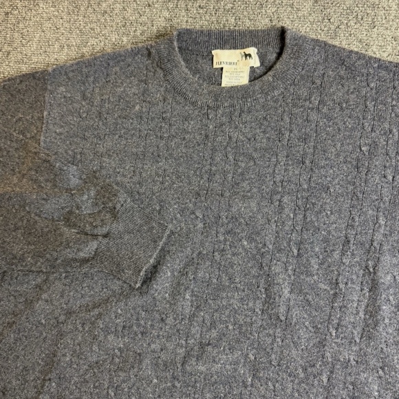 I Levrieri Cashmere Silk Sweater Mens Crew Neck Made in Italy Luxury Size XL - Picture 1 of 6